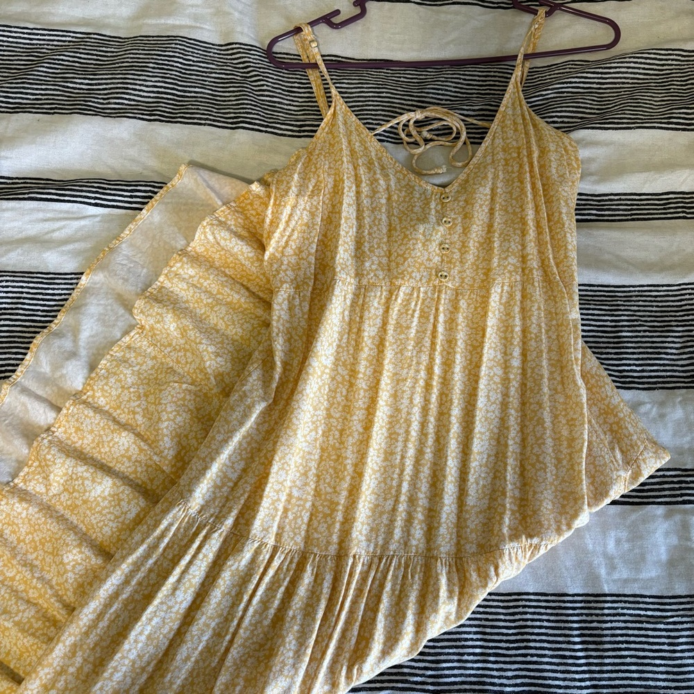 Wild Fable Yellow Floral Midi Dress